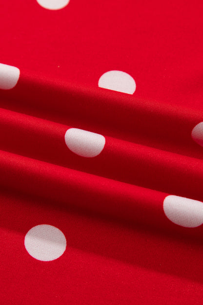 Polka Dot Raw Hem Sweatshirt & Skort Set