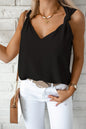 Knotted V-Neck Tank Top