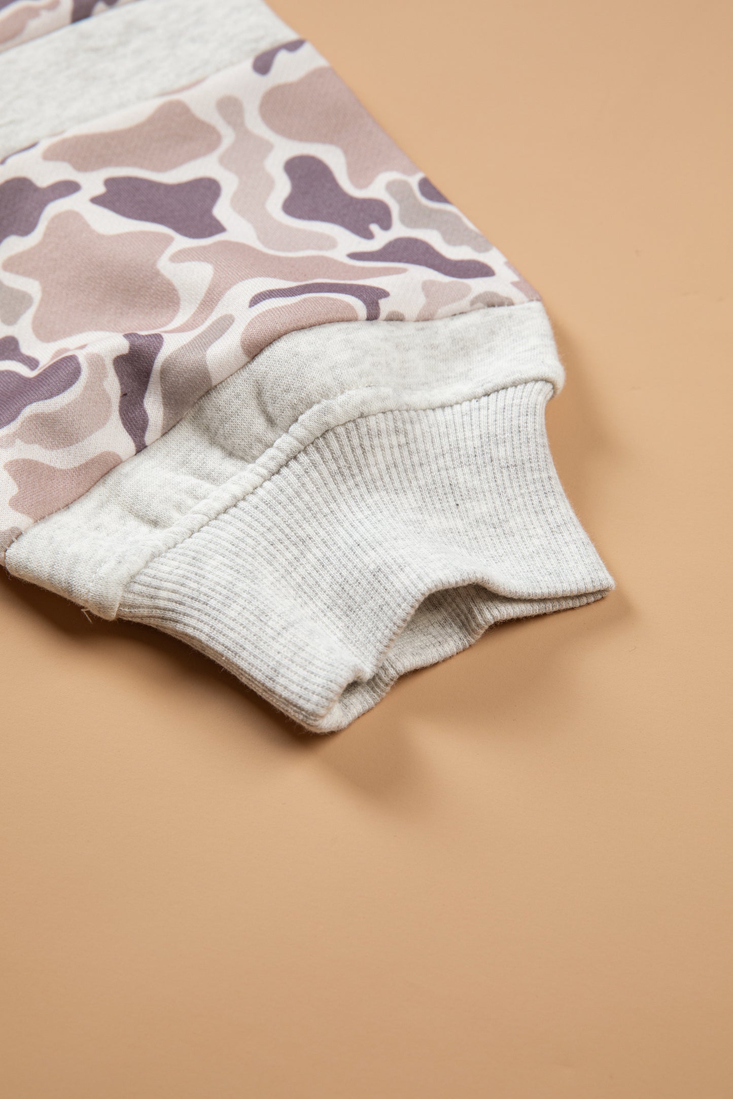 Camouflage Patchwork Long Sleeve Hoodie