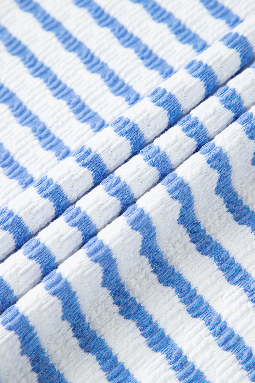 Stripe Knitted Top & Drawstring Shorts Set