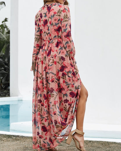 Floral Ruffle Tiered Maxi Dress