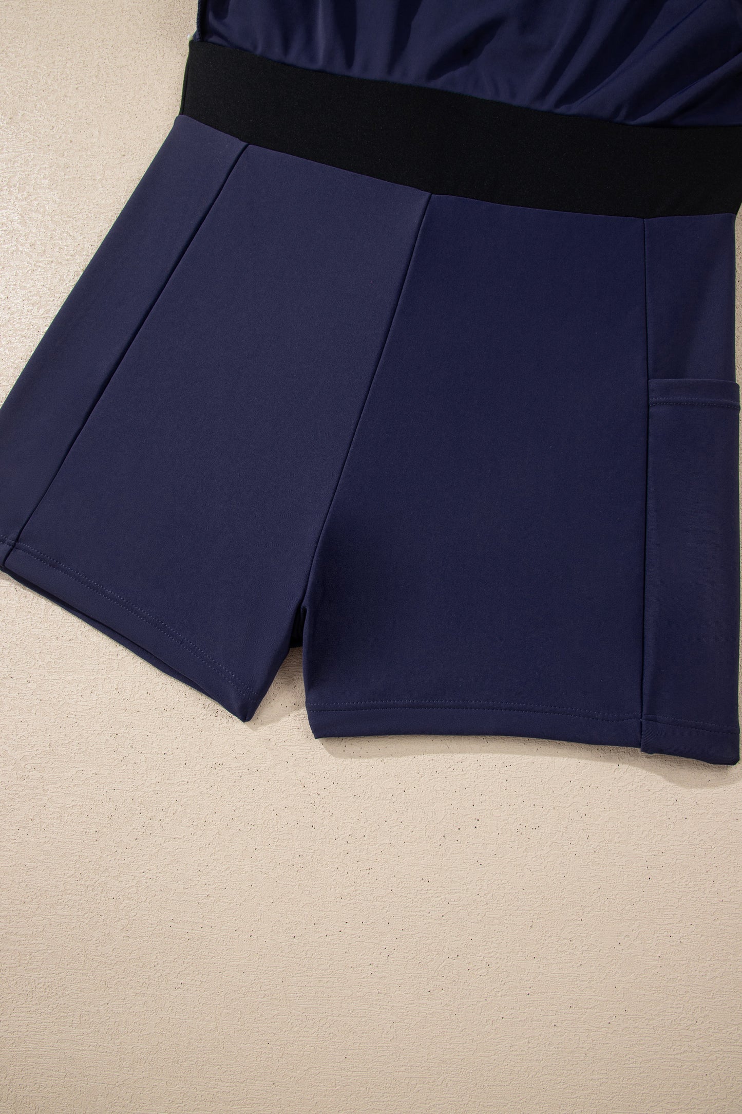 Contrast Trim Ruffle High Waist Swim Dress