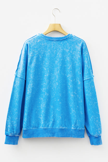 Mineral Wash Reverse Seam Patch Pocket Sweatshirt