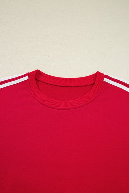 Varsity Stripe Crewneck Pullover and Sweatpants Set