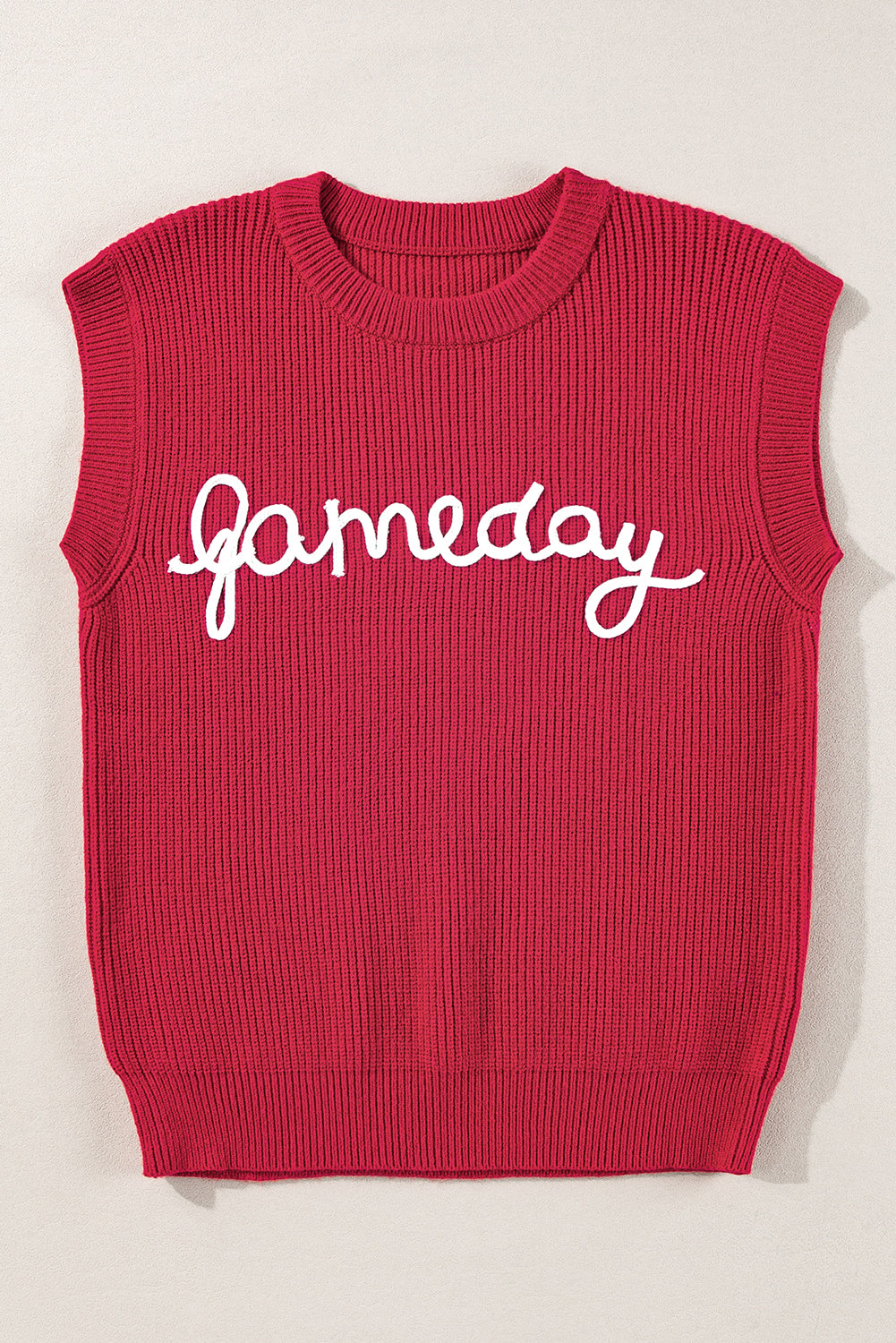 Game Day Sleeveless Sweater Top