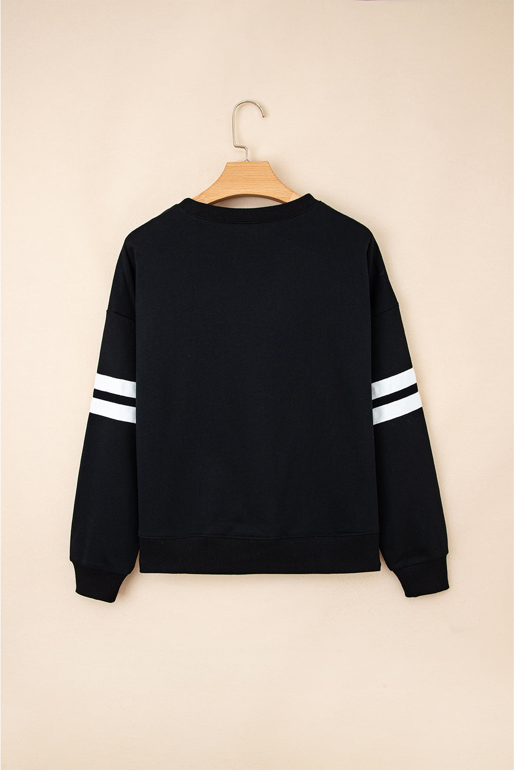 Varsity Stripe Drop Shoulder Oversized Sweatshirt