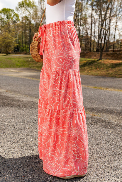 Boho Floral Wide Leg Pants