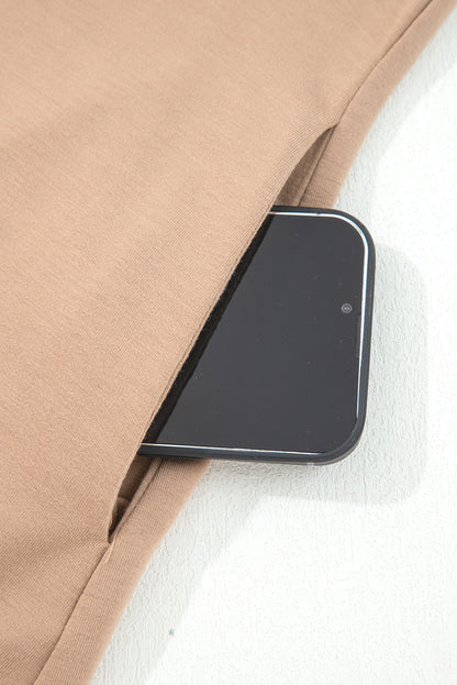 Solid Braided Trim Puff Sleeve Dress