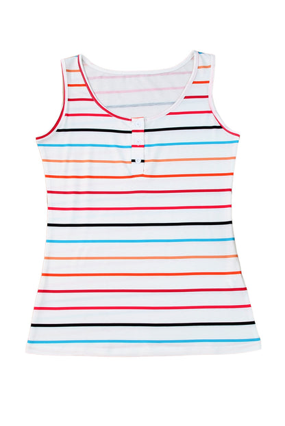 Stripe Scoop Neck Tank Top