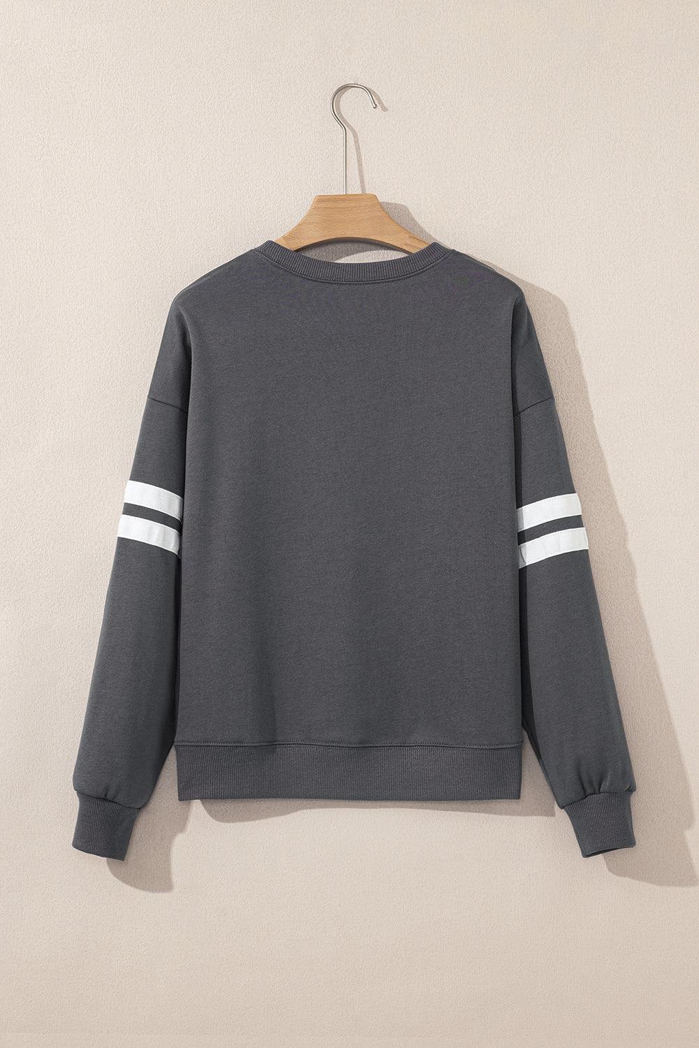 Varsity Stripe Drop Shoulder Oversized Sweatshirt
