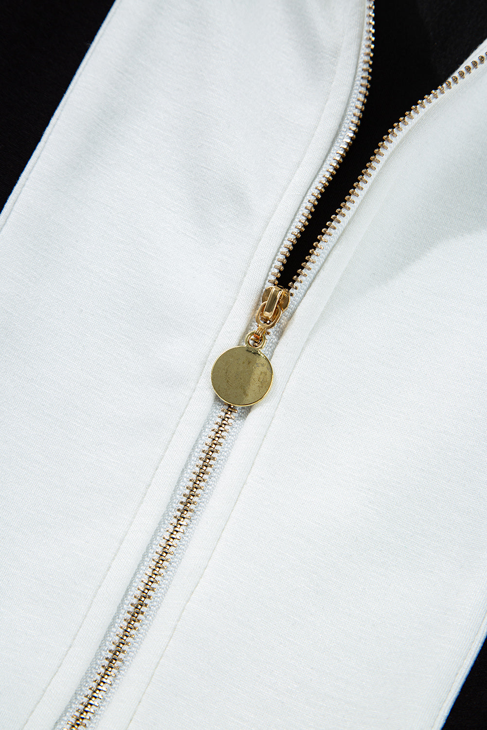 Colorblock Zip Front Collared Short Sleeve Romper