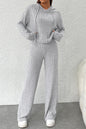 Ribbed Hoodie and Pants Set