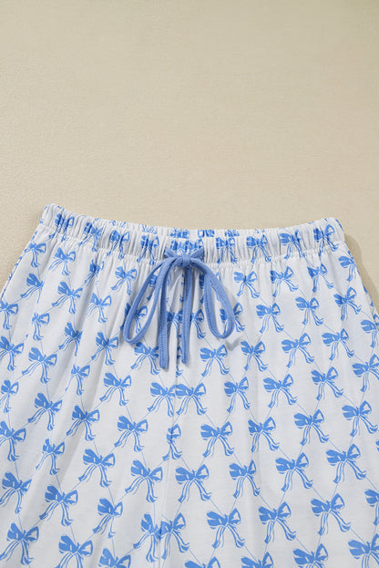 Bow Tie Shirt and Pants Pajama Set