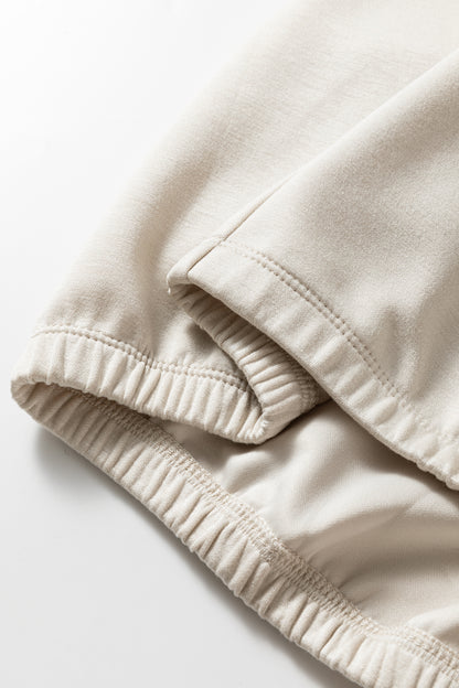 Leopard Contrast Drawstring Hood Drop Shoulder Top