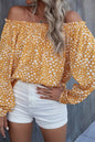 Floral Off Shoulder Lantern Sleeve Blouse