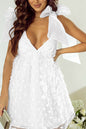 Floral Applique Babydoll Bridal Dress