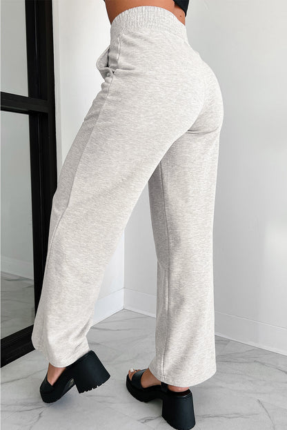 Cross-Waist Wide Leg Lounge Pants