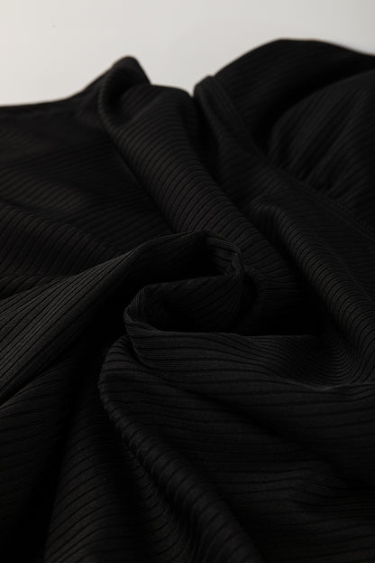 Contrast Trim Ribbed Lined Swim Dress w/ Pockets