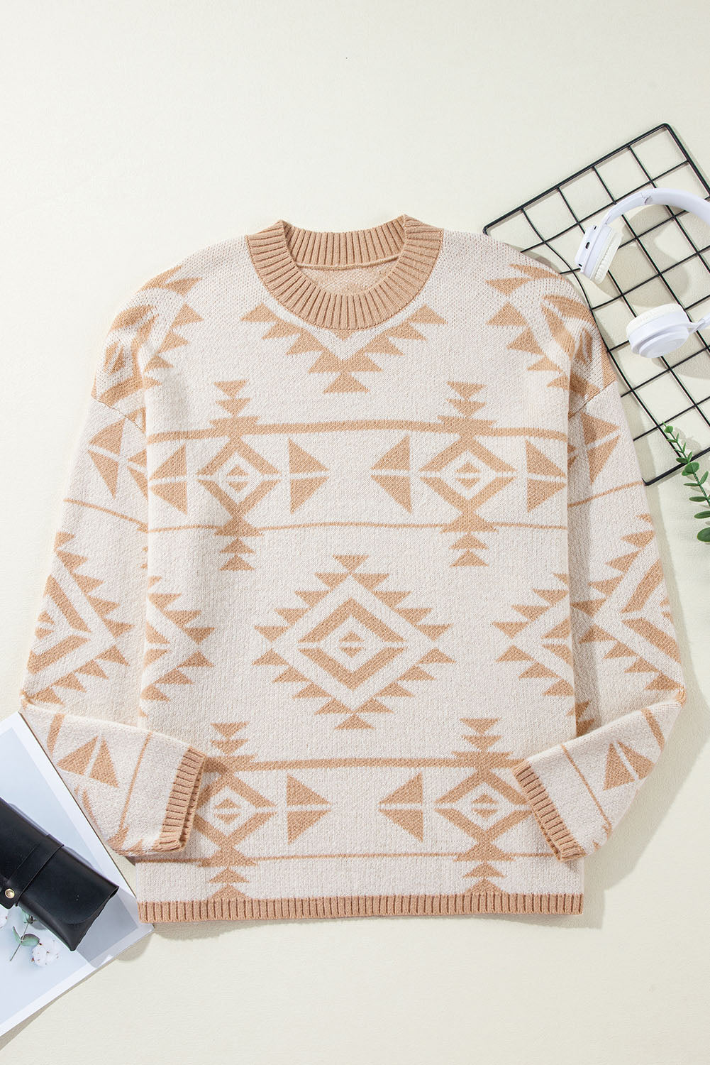 Western Aztec Sweater Plus Size