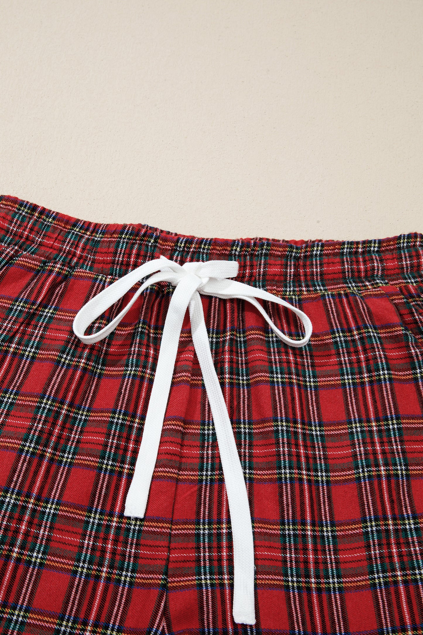 Christmas MERRY Graphic Top & Plaid Shorts Set