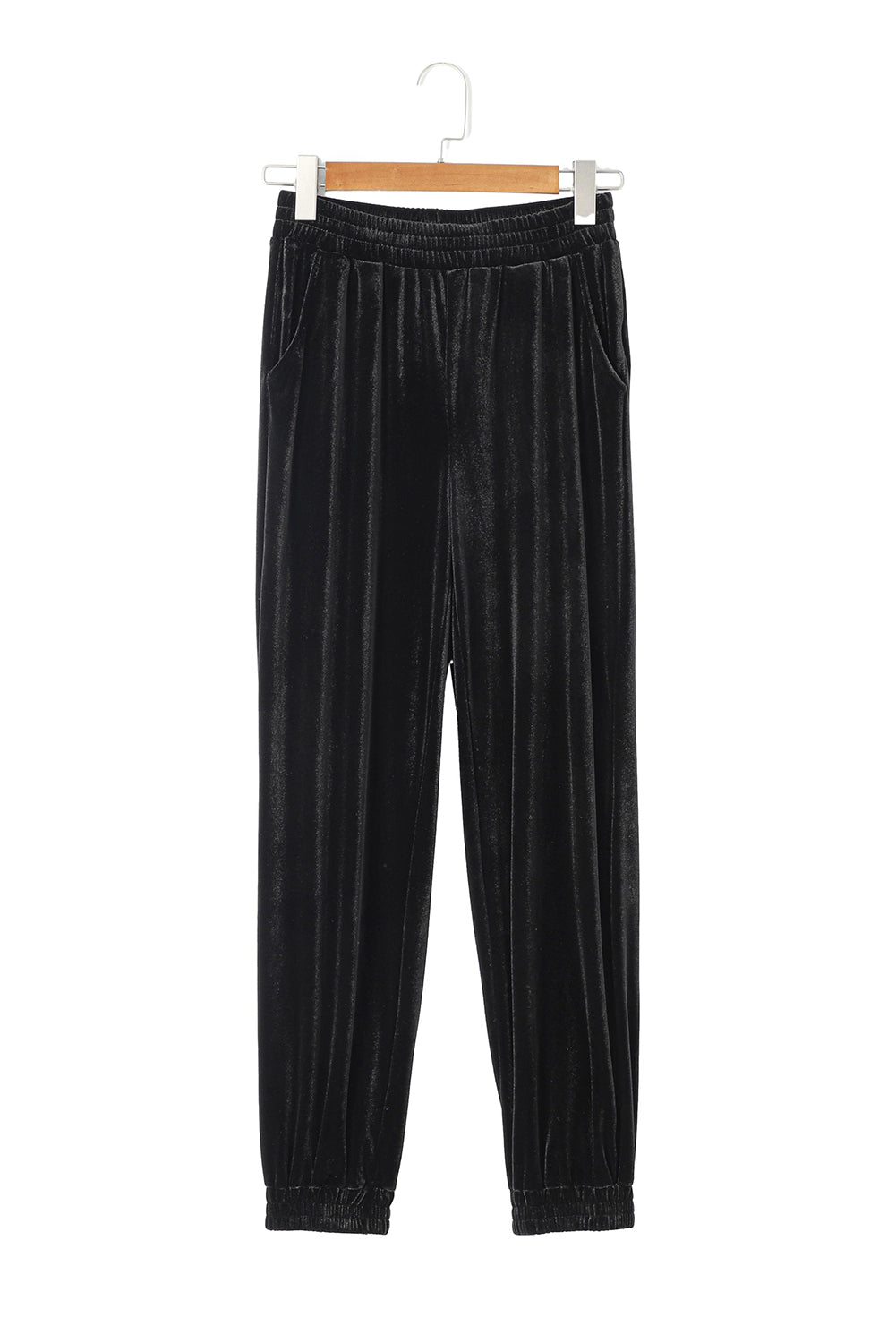 Velvet Pocketed Jogger Pants