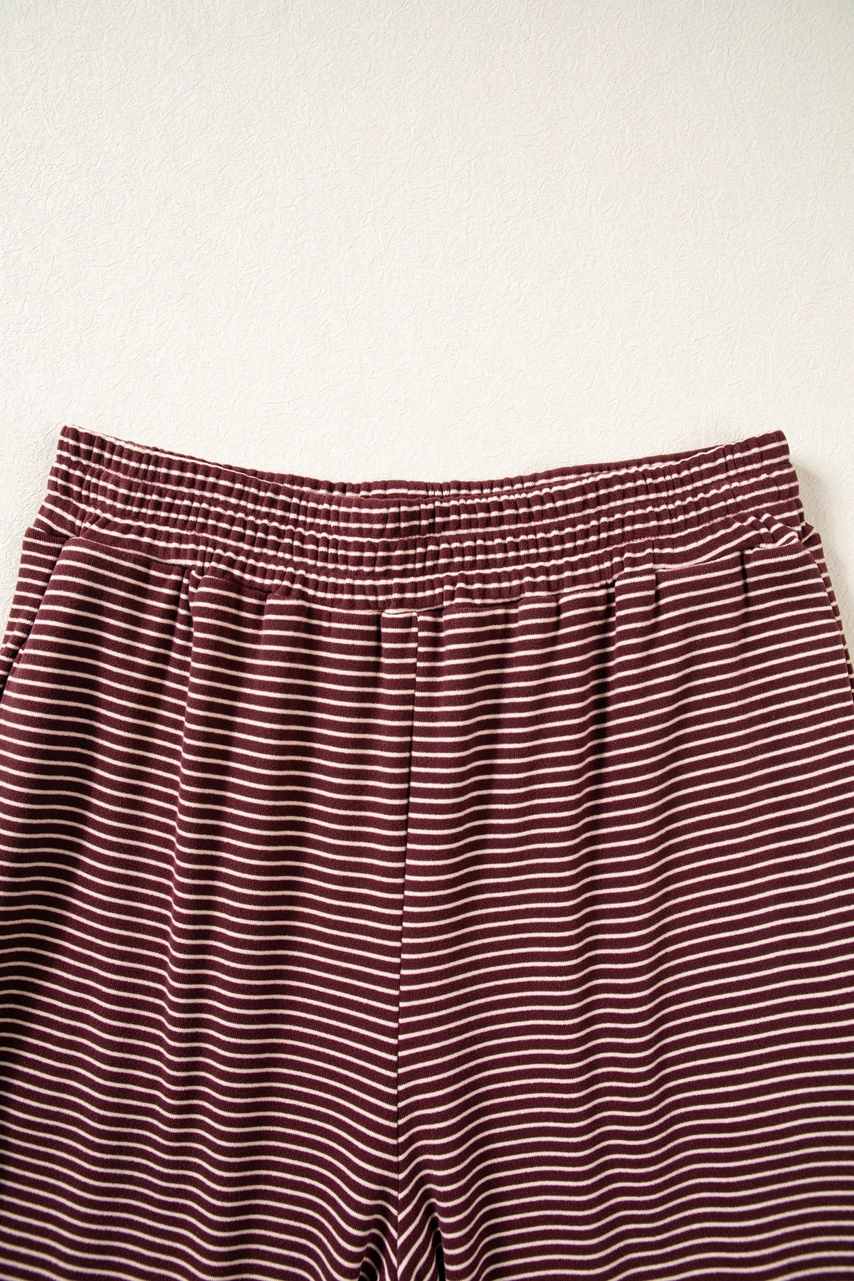 Stripe Contrast Trim Long Sleeve Top & Pant Set