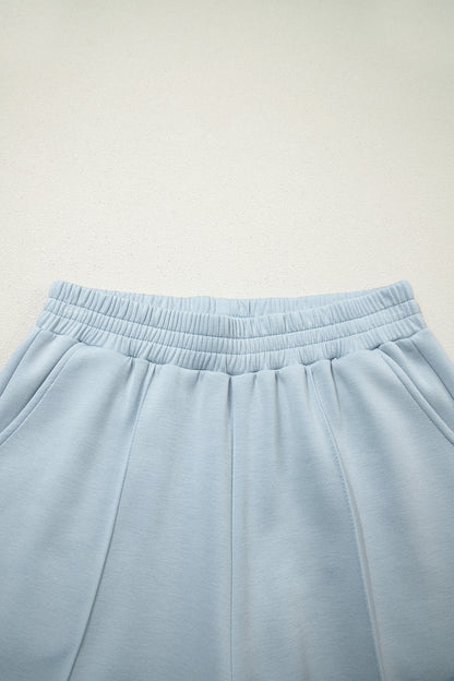 Half Zip Polo Tee & High Waist Pant Set