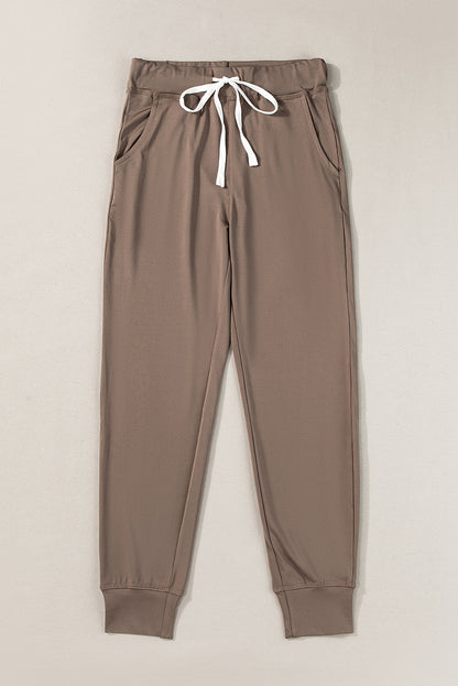 Drawstring Waist Pocketed Joggers