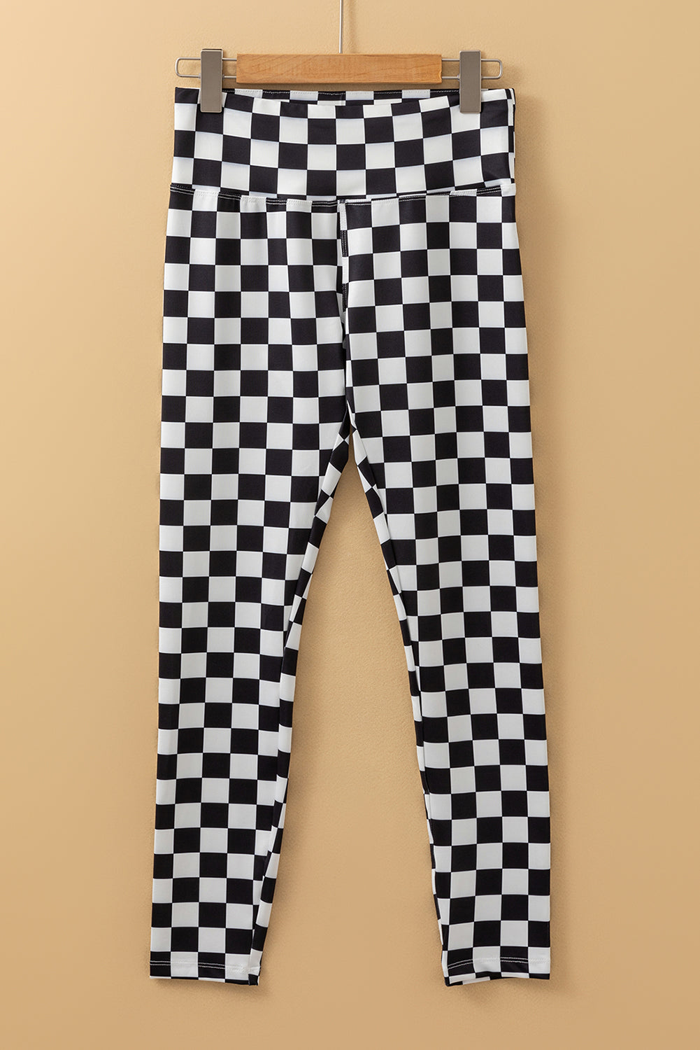 Checker High Waist Skinny Leggings