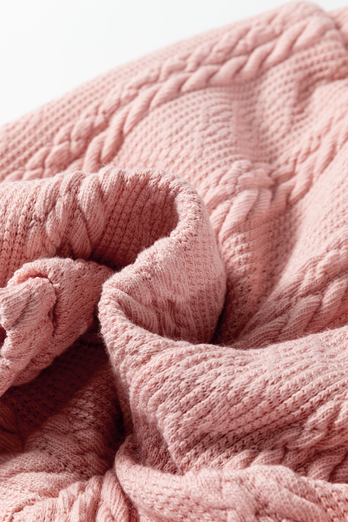 Cable Knit V-Neck Cardigan and Shorts Set