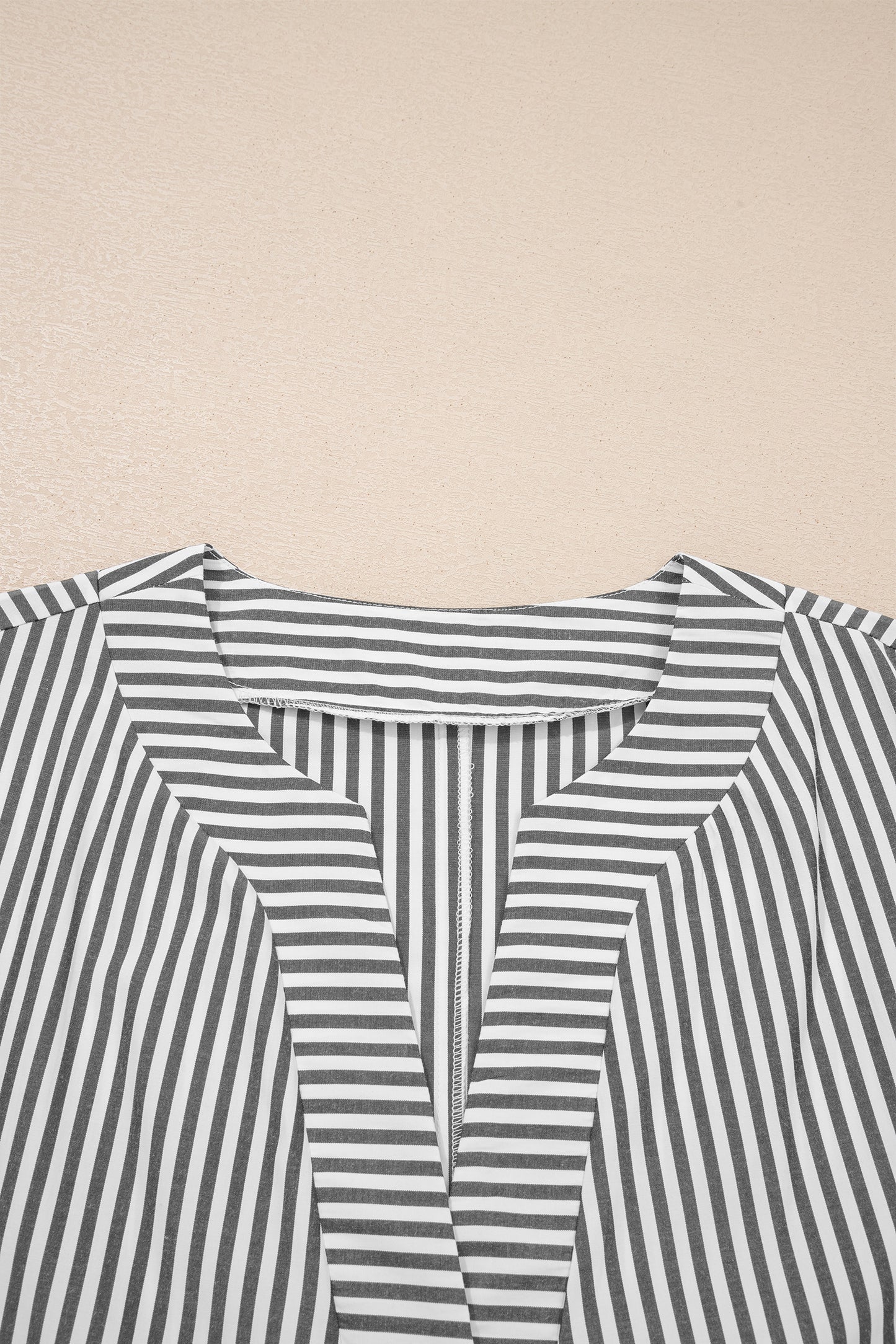 Plus Size Stripe V-Neck Dolman Sleeve Blouse
