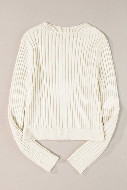 Cable Knit Cropped Sweater