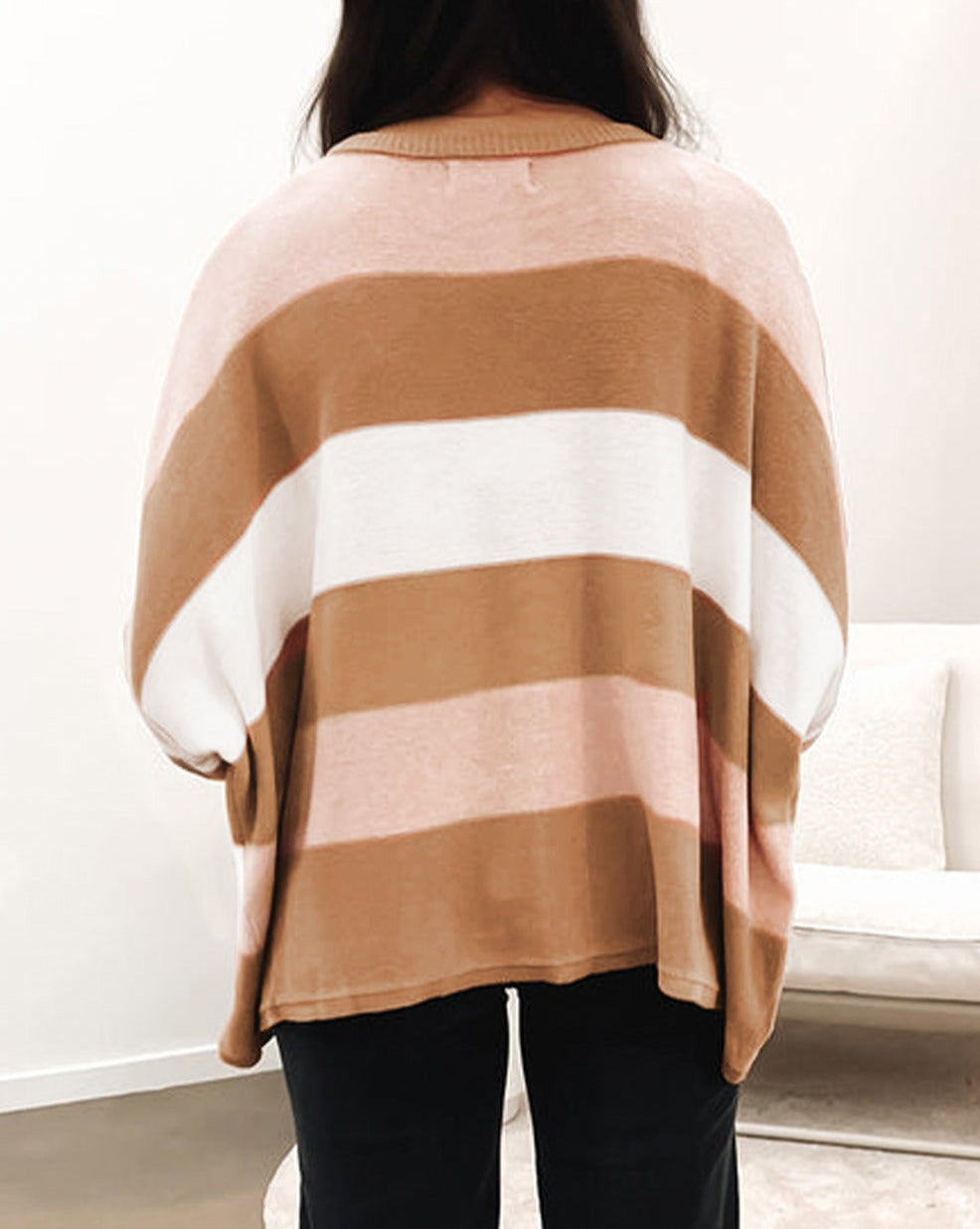 Stripe Drop Shoulder Sweater