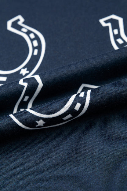 Western Horseshoe Graphic Mock Neck Sweatshirt