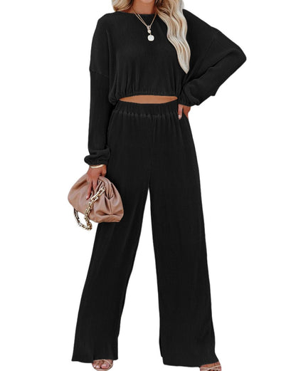 Corded Pullover and Pants Set