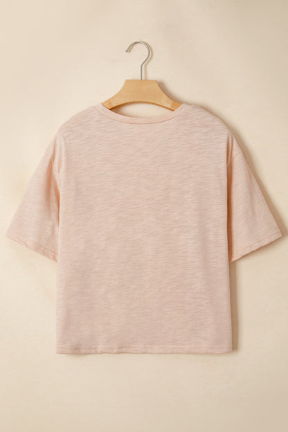 Western Lace Pearl Beaded Horse Shoe T-Shirt