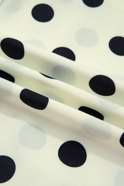 Polka Dot Pleated High Waist Harem Pants