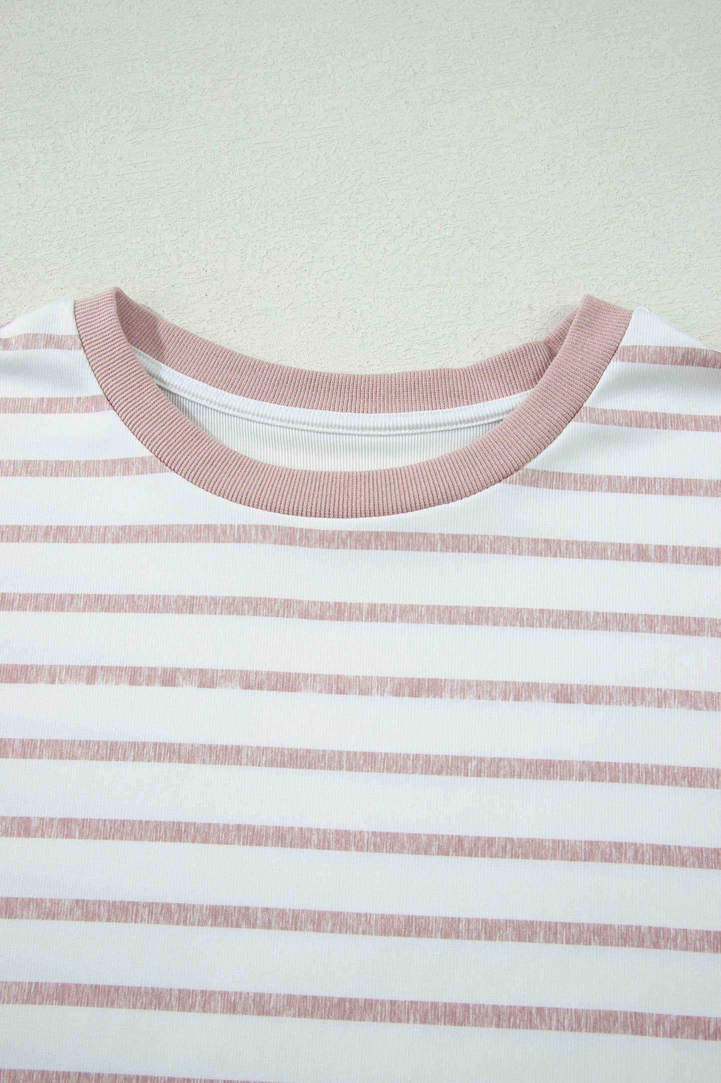 Stripe Colorblock Trim Short Sleeve Top