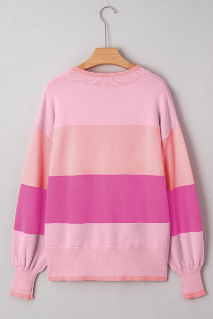 Christmas HOLLY JOLLY Sequin Colorblock Sweater