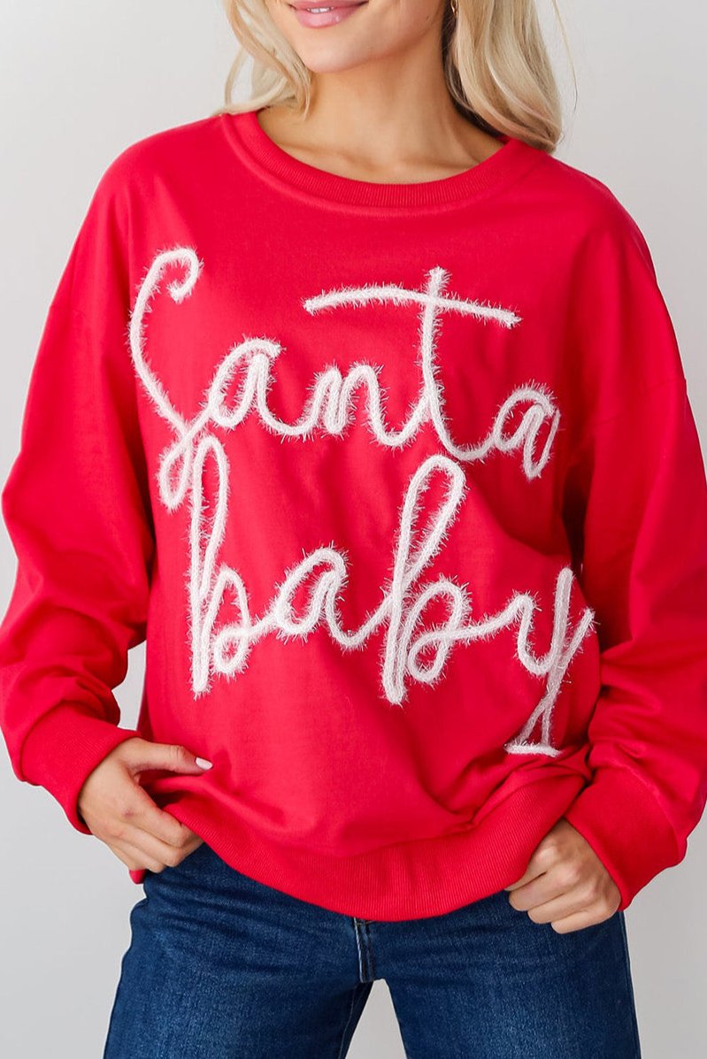 Santa Baby Tinsel Crewneck Sweatshirt