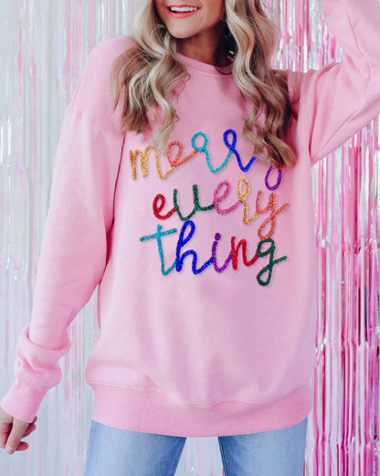 Merry Every Thing Glitter Sweatshirt