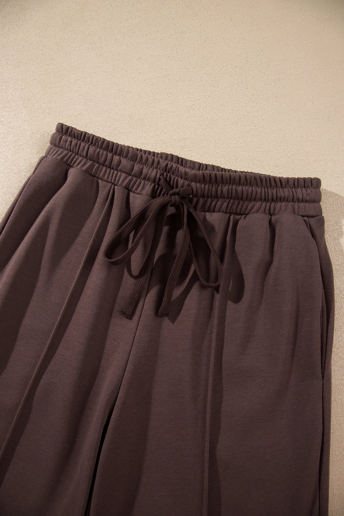 Solid Mock Neck Sweatshirt & Drawstring Pants Set