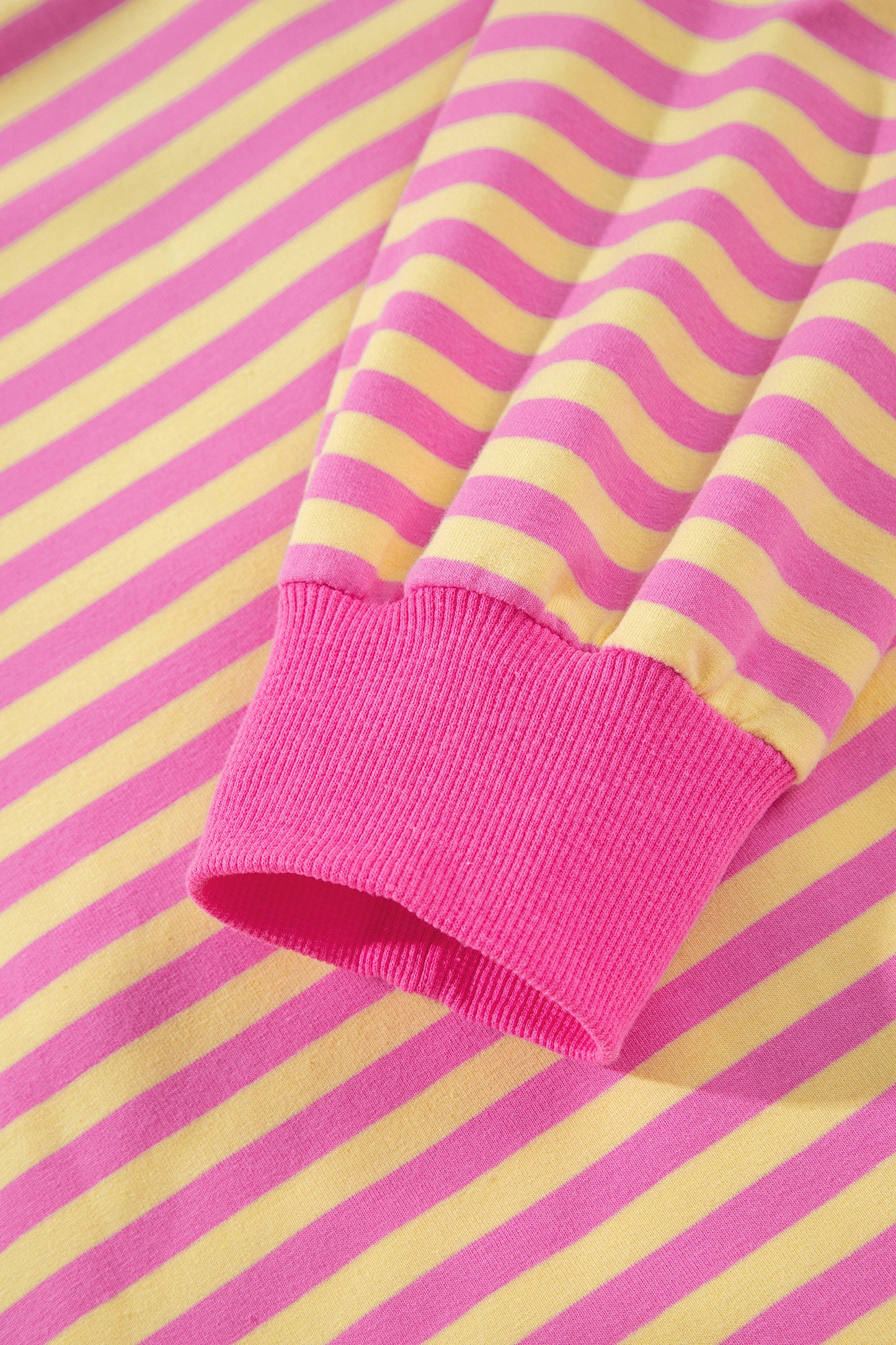 Stripe Long Sleeve Zip-Up Hoodie & Shorts Set