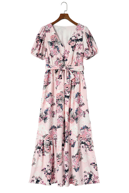 Floral High Waist Maxi Dress