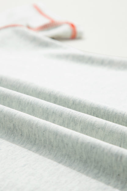 Reversible Contrast Stitching Mock Neck T-Shirt