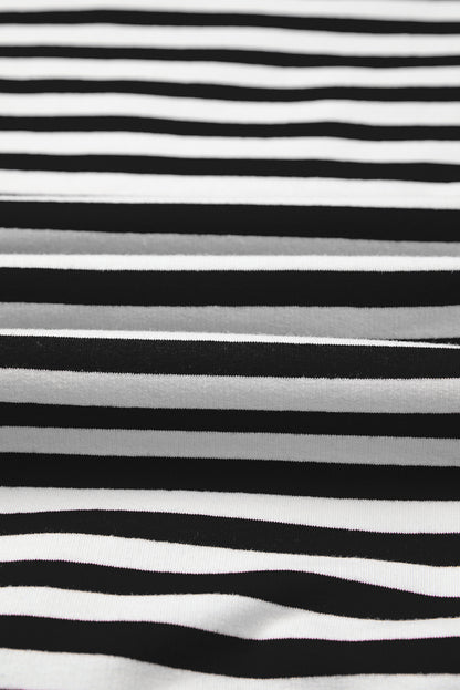 Stripe Reverse Seam Drop Shoulder Top