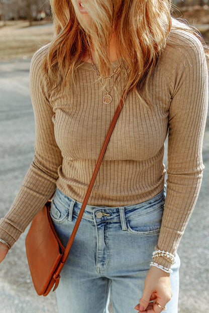 NEW! Ribbed Long Sleeve Sweater