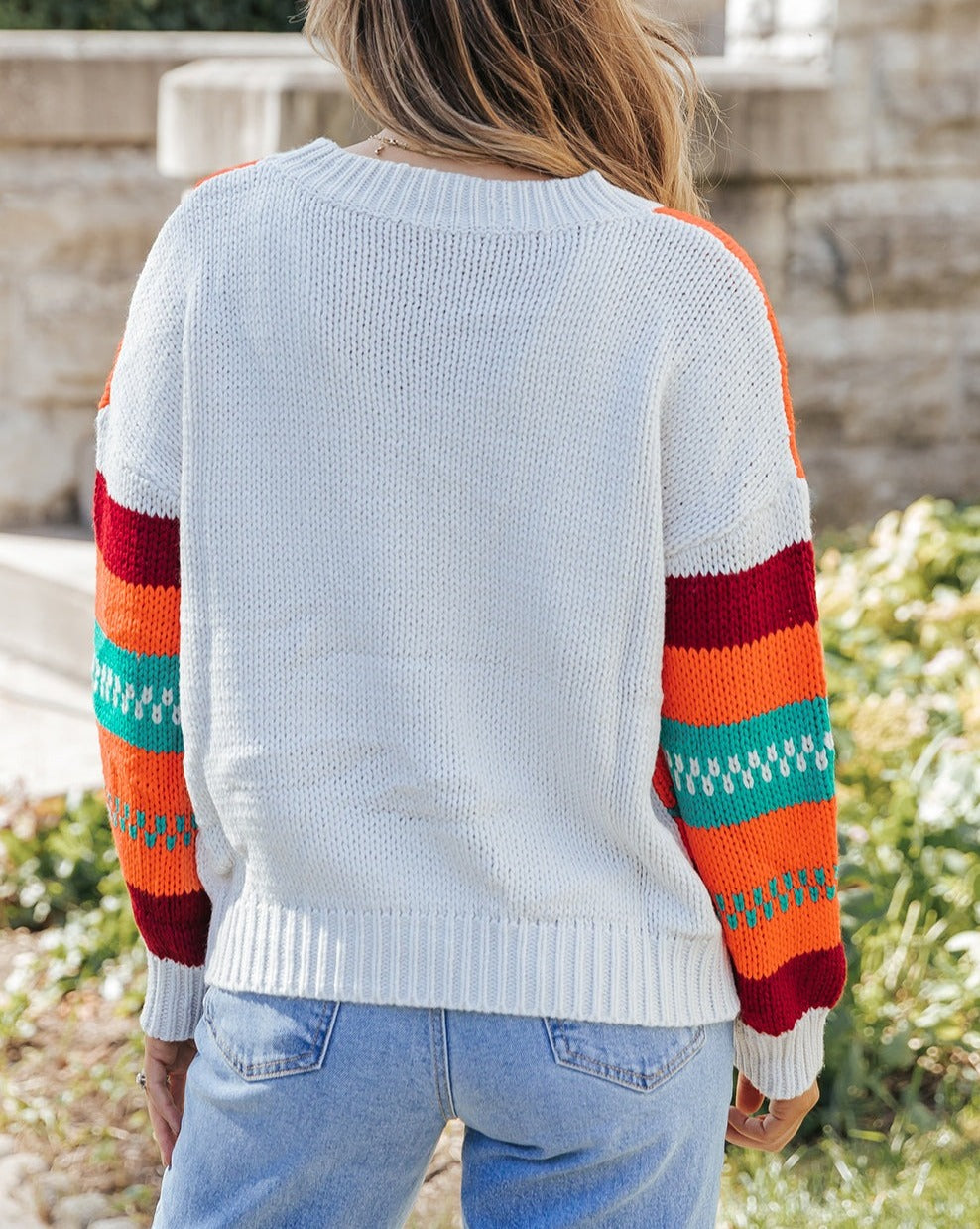 Colorblock Stripe Oversized Sweater