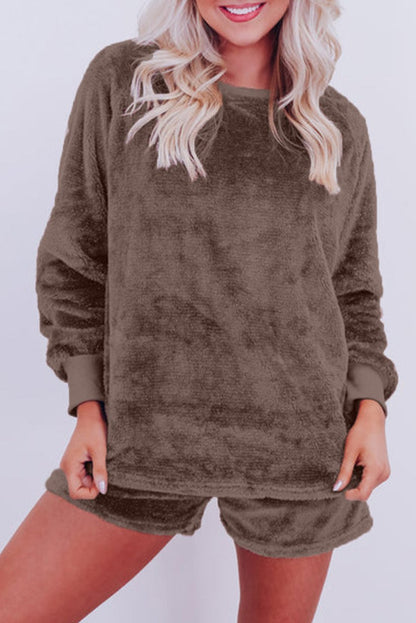 Fleece Top and Shorts Set