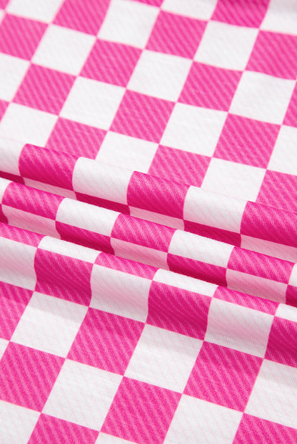 Checker T-Shirt & High Waist Skort Set